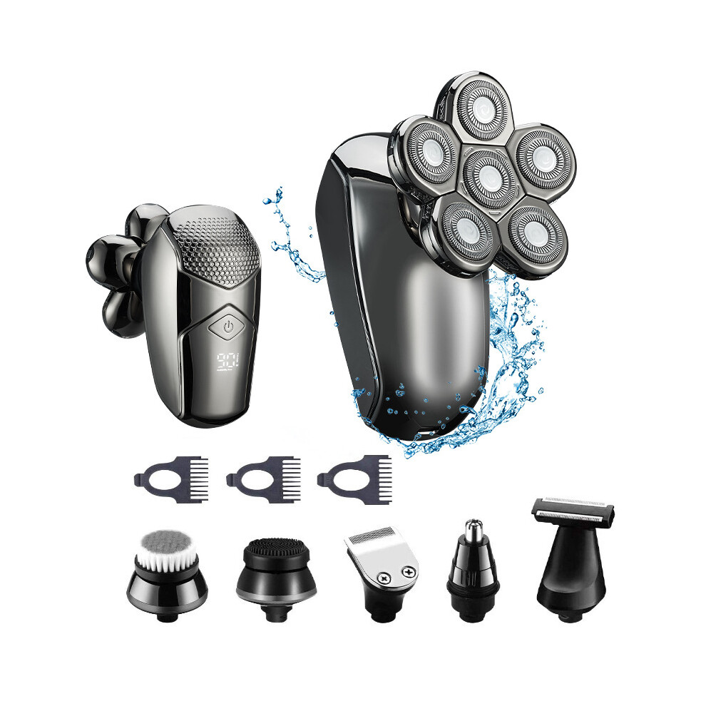 (MS-673 Set, USB model) Multifunctional electric shaver for men's hair clipper electric shaver for beard knife razor blade bald machine