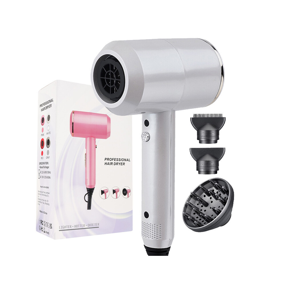 (9808 White, British Rules (240V)) Hairdryer for household high-power negative ions do not damage power generation hair dryer hammer blowing