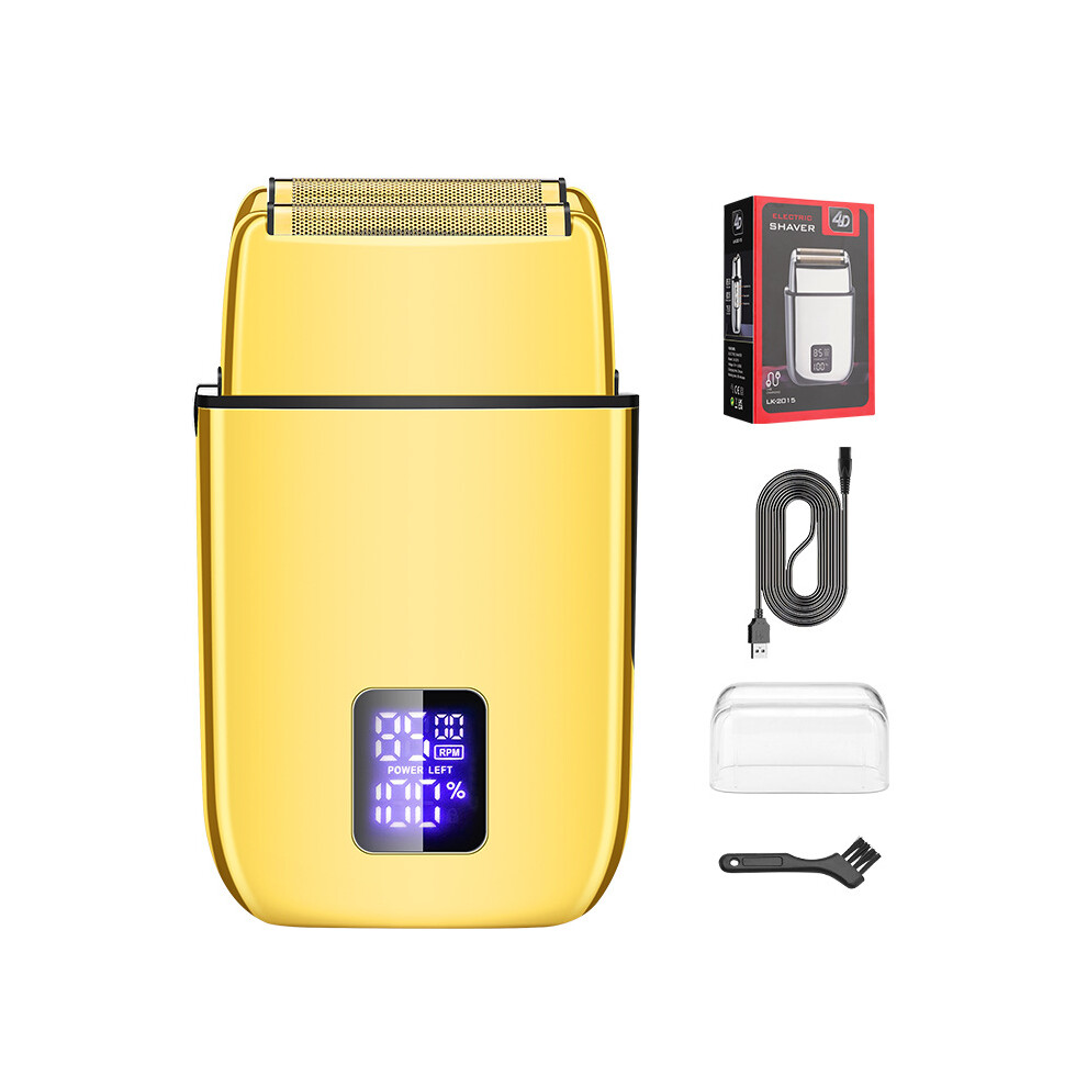 (Gold, USB model) Reciprocating electric shaver full body washing men's razor LCD digital display multi-stage adjustment basal machine-image-OPC-PGD5Q29-NEW