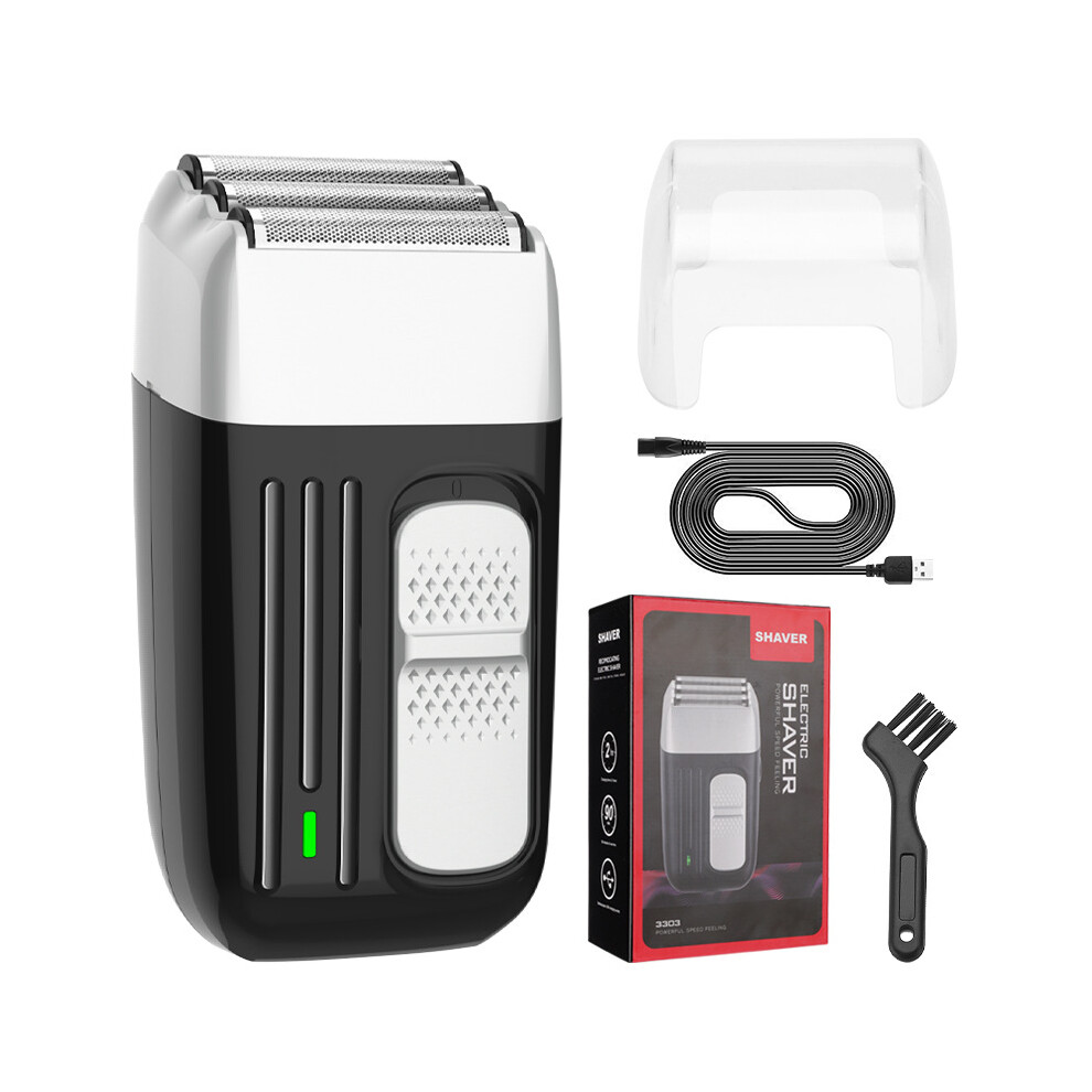 (Black, USB model) 3Dawang reciprocating electric shaver men's whitening device multi-functional shaver household bald haircutter
