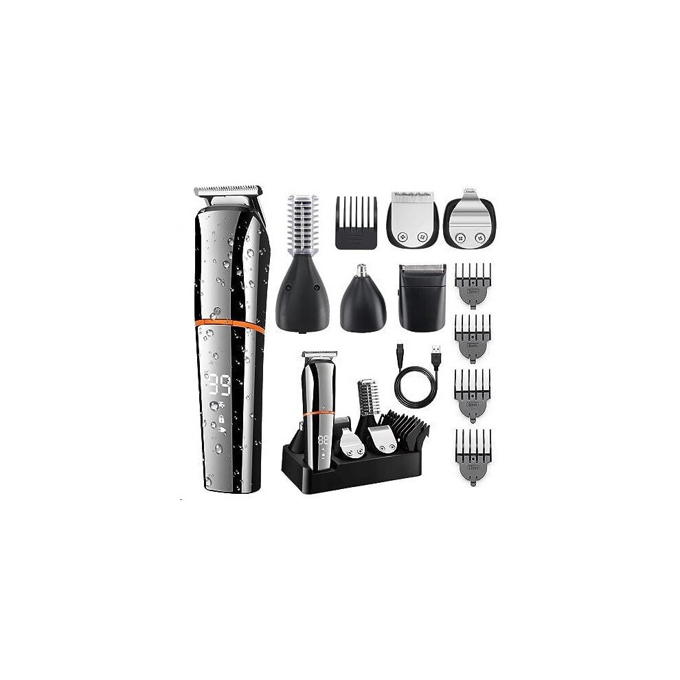 (USB model, 860) Waterproof electric shaver for home men's hair clipper multi-function electric push-scissor nose hair set