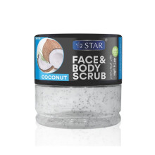 SZ Star Coconut Face & Body Scrub 500g | Exfoliating & Hydrating Facial Scrub for Smooth, Glowing Skin | Deep Cleansing & 24-Hour Moisture Lock