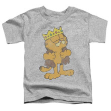 Trevco Sportswear GAR719-TT-1 Garfield King Toddler Short Sleeve T-Shirt, Athletic Heather - Small 2T