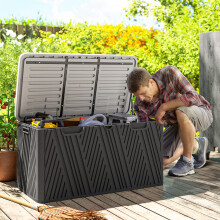 Outsunny 380L Garden Storage Box Waterproof Outdoor Storage Box