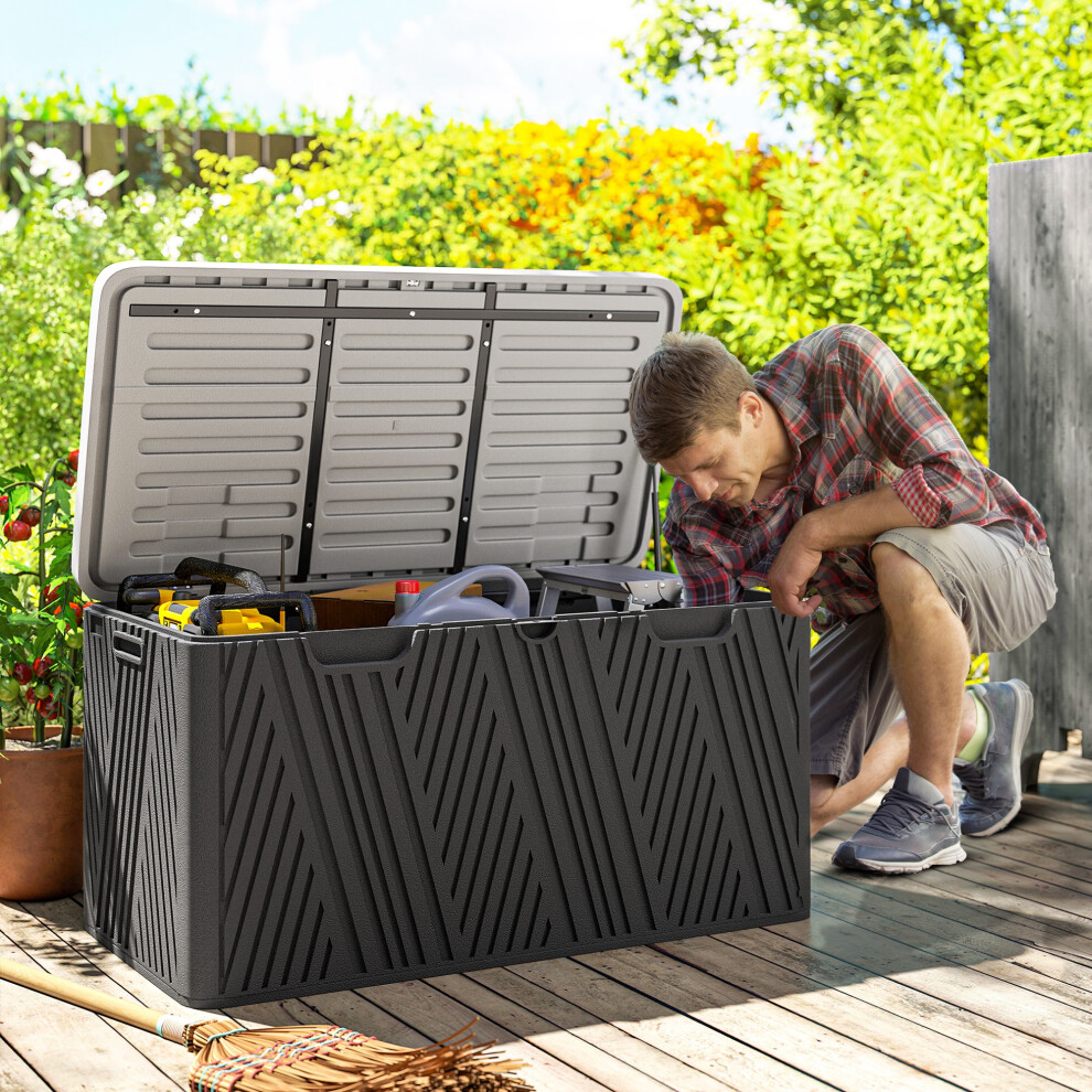 Outsunny 380L Garden Storage Box Waterproof Outdoor Storage Box