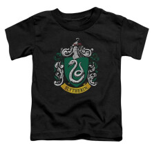 Trevco Sportswear HP103-TT-1 Harry Potter Slytherin Crest Toddler Short Sleeve T-Shirt, Black - Small 2T