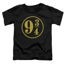 Trevco Sportswear HP7003-KT-1 Harry Potter 9 3 4 Toddler Short Sleeve T-Shirt, Black - Large 4T