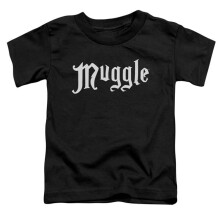 Trevco Sportswear HP1002B-KT-1 Harry Potter Muggle Toddler Short Sleeve T-Shirt, Black - Large 4T