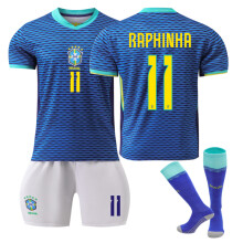 (M(170-175CM)) Comfortable 2425 Brazil Away RAPHINHA #11 Training Suit With Socks