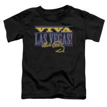 Trevco Sportswear ELV133-TT-2 Elvis Presley Viva Las Vegas Toddler Short Sleeve T-Shirt, Black - Medium 3T