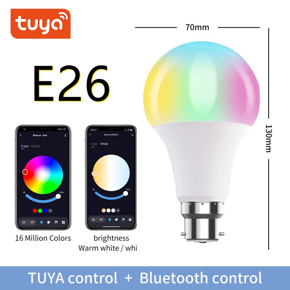 (Tuya 10W Five-Way Ac85-265V E26) Tuya Led Bulb Tuya Smart Bluetooth Bluetooth Bubble Rgbcct Dimming Color Dimming Light