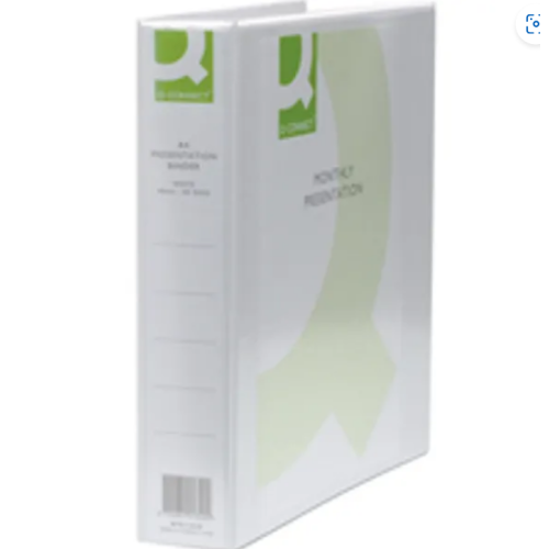 Q-Connect Presentation 40mm 4D Ring Binder A4 White (Pack of 6) 1
