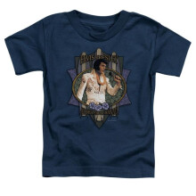 Trevco Sportswear ELV205-TT-3 Elvis Presley Aloha From Hawaii Toddler Short Sleeve T-Shirt, Navy - Large 4T