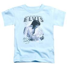 Trevco Sportswear ELV374-KT-1 Elvis Presley Blue Vegas Toddler Short Sleeve T-Shirt, Carolina Blue - Large 4T