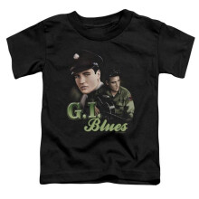 Trevco Sportswear ELV705-TT-1 Elvis Presley GI Blues Toddler Short Sleeve T-Shirt, Black - Small 2T