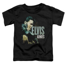 Trevco Sportswear ELV687-KT-1 Elvis Presley Always The Original Toddler Short Sleeve T-Shirt, Black - Large 4T