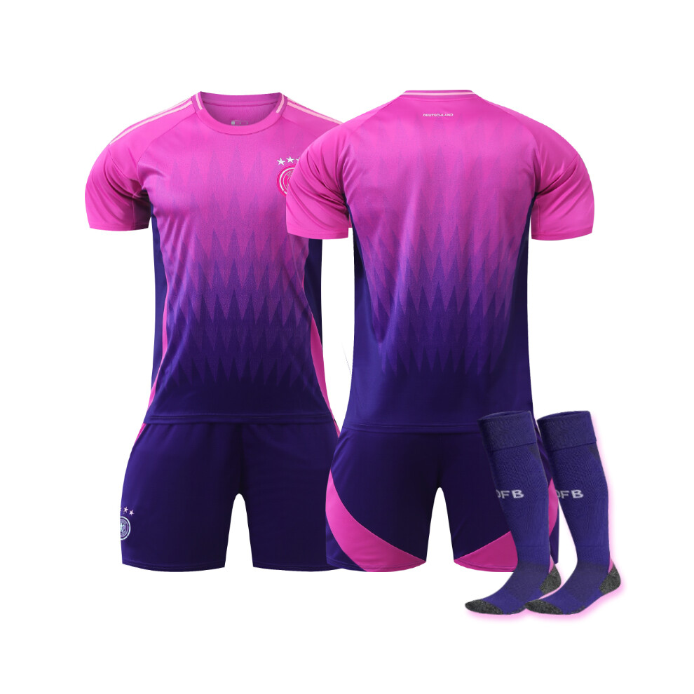 Qinyuchen (28(150-160Cm)) Comfortable 2425 Germany Away Unnumbered Training Suit With Socks