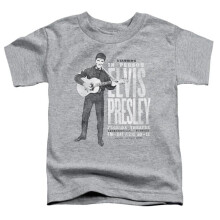 Trevco Sportswear ELV814-KT-1 Elvis Presley in Person Toddler Short Sleeve T-Shirt, Athletic Heather - Large 4T