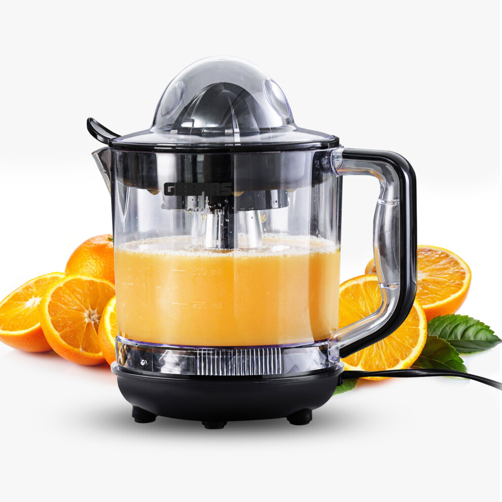 GEEPAS 25W Electric Citrus Juicer | Lemon Squeezer for Orange Lime Grapefruit 1L Capacity Copper Motor with Bi-Direction Twist & Auto Start BPA-Free