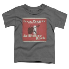 Trevco Sportswear ELV822-TT-3 Elvis Presley Greatest Toddler Short Sleeve T-Shirt, Charcoal - Large 4T
