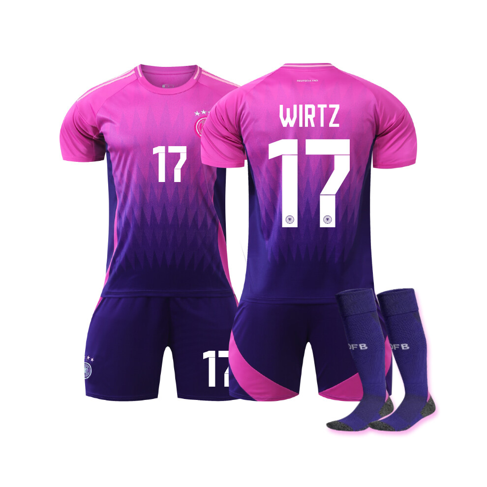 Qinyuchen (28(150-160Cm)) Comfortable 2425 Germany Away Wirtz #17 Training Suit With Socks