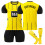 (XL(180-190CM)) Comfortable 2425 Dortmund Home Unnumbered Training Suit With Socks 1