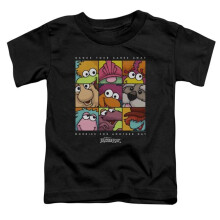 Trevco Sportswear FR116-TT-2 Fraggle Rock Squared Toddler Short Sleeve T-Shirt, Black - Medium 3T