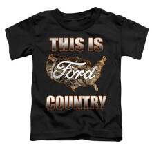 Trevco Sportswear FORD267-TT-2 Ford Go Further Orange Camo Toddler Short Sleeve T-Shirt, Black - Medium 3T