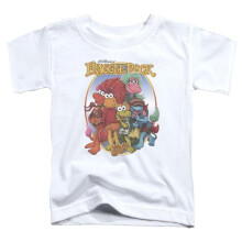 Trevco Sportswear FR120-TT-1 Fraggle Rock Group Hug Toddler Short Sleeve T-Shirt, White - Small 2T