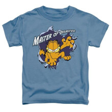 Trevco Sportswear GAR204-TT-2 Garfield Master of Disaster Toddler Short Sleeve T-Shirt, Carolina Blue - Medium 3T