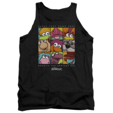 Trevco Sportswear FR116-TK-4 Fraggle Rock Squared Adult Tank Top, Black - Extra Large