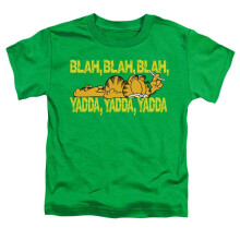 Trevco Sportswear GAR234-TT-3 Garfield Blah Blah Blah Toddler Short Sleeve T-Shirt, Kelly Green - Large 4T