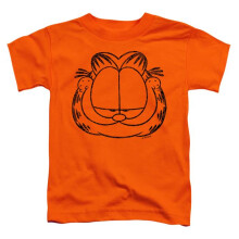 Trevco Sportswear GAR115-TT-1 Garfield Smirking Distressed Toddler Short Sleeve T-Shirt, Orange - Small 2T