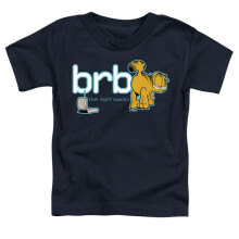 Trevco Sportswear GAR374-TT-2 Garfield Be Right Back Toddler Short Sleeve T-Shirt, Navy - Medium 3T