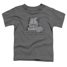 Trevco Sportswear GAR379-TT-3 Garfield Good Morning Sunshine Toddler Short Sleeve T-Shirt, Charcoal - Large 4T