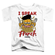 Trevco Sportswear GAR569-TT-3 Garfield Speaking Love Toddler Short Sleeve T-Shirt, White - Large 4T