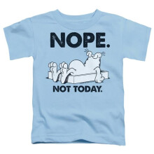 Trevco Sportswear GAR565-TT-1 Garfield Nope Toddler Short Sleeve T-Shirt, Light Blue - Small 2T