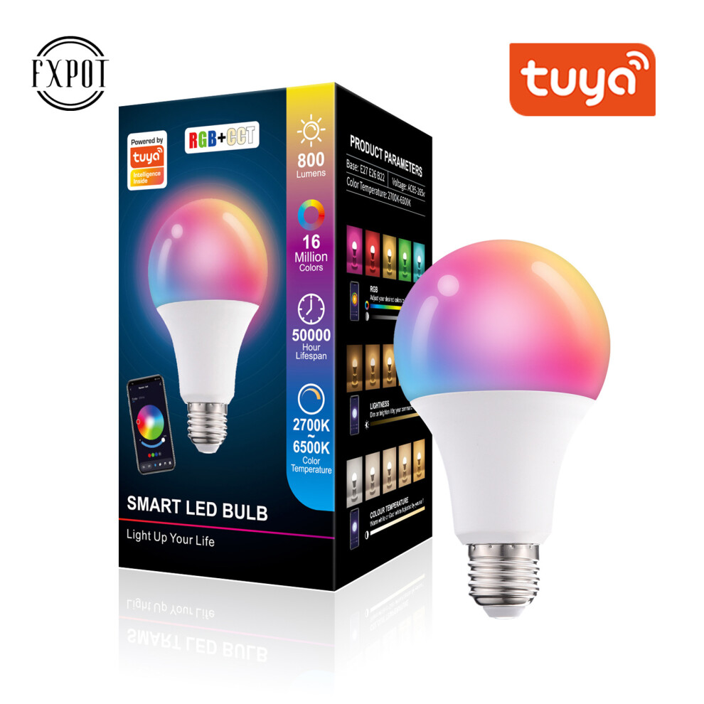 (Doodle Bluetooth 10WRGB+CW+WW, Doodle Bluetooth 10W RGB+white light+warm light/single packaging) Tuya Smart Bluetooth Light Bulb Amazon Alexa Smart V