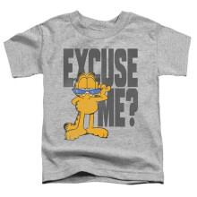 Trevco Sportswear GAR717-TT-3 Garfield Excuse Me Toddler Short Sleeve T-Shirt, Athletic Heather - Large 4T