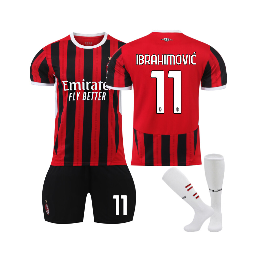 Qinyuchen (26(140-150Cm)) Comfortable 2425 Ac Home Ibrahimovic #11 Training Suit With Socks