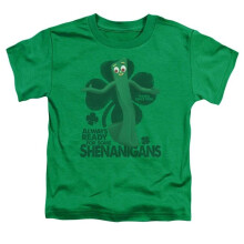 Trevco Sportswear GMB152-TT-3 Gumby Shenanigans Toddler Short Sleeve T-Shirt, Kelly Green - Large 4T