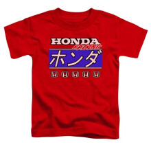 Trevco Sportswear HNDA120-TT-3 Honda Kanji Racing Toddler Short Sleeve T-Shirt, Red - Large 4T