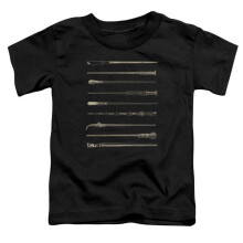 Trevco Sportswear WB283-KT-1 Fantastic Beasts 2 Wands Toddler Short Sleeve T-Shirt, Black - Large 4T