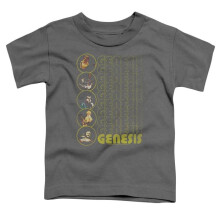 Trevco Sportswear PERRY255B-TT-2 Genesis The Carpet Crawlers Toddler Short Sleeve T-Shirt, Charcoal - Medium 3T