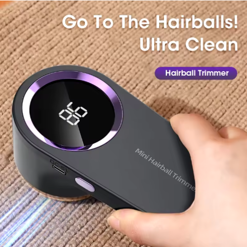 (White) Lint Remover for Clothing - USB Rechargeable