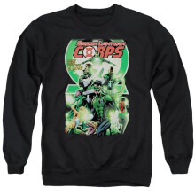 Trevco Sportswear GL119-AS-6 Green Lantern Corps No.25 Cover Adult Crewneck Sweatshirt, Black - 3X