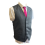 Grey Herringbone Design Modern Fit Tweed Waistcoat - Medium 2