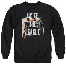 Trevco Sportswear JLM147-AS-5 Justice League Movie Dawn Adult Crewneck Sweatshirt, Black - 2X