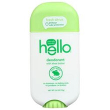 Hello Products 40572 2.6 oz Shea Butter Fresh Citrus Deodorant