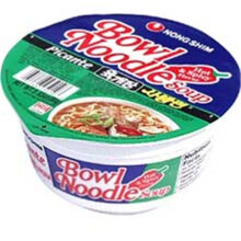 Nongshim, Bowl Noodles, Ramyun Noodles Met Soup Mix, Heet & Peperig, 3.03 oz (86 g)